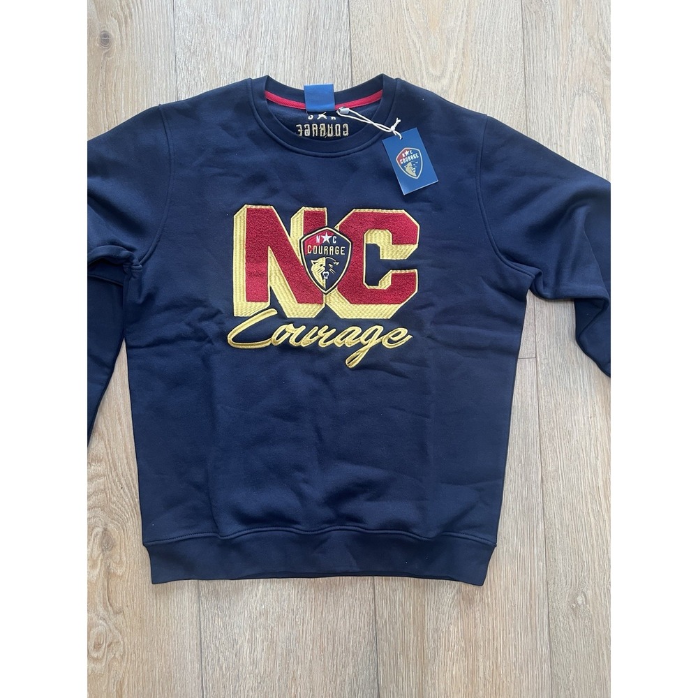 North Carolina‎ Courage Navy Blue Embroidered Crew Neck Sweatshirt Medium